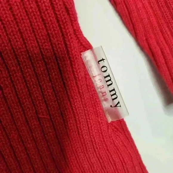 Tommy Hilfiger Tommy Jeans Womens Classic Knit Logo Turtleneck Sweater Sz Large - Picture 6 of 6